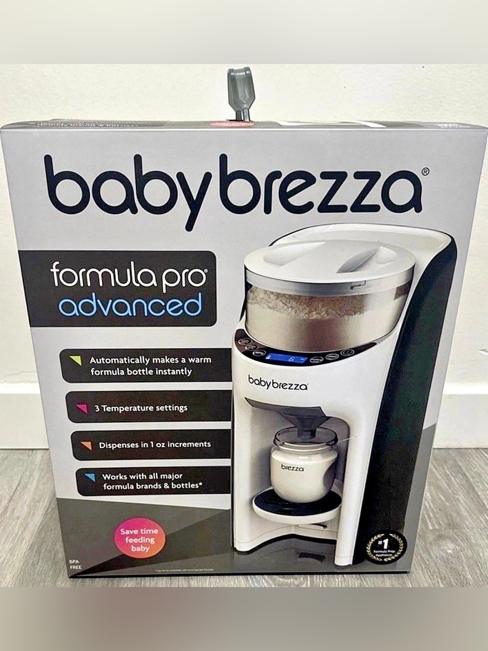 Baby Brezza Formula Pro Advanced Formula Dispenser White & Black Like New